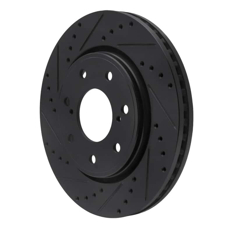 R1 Concepts — R1 10-14 Ford F-150 4WD Front Left Drilled & Slotted Black Brake Rotor
R1 Brake Rotor Drill - view 2