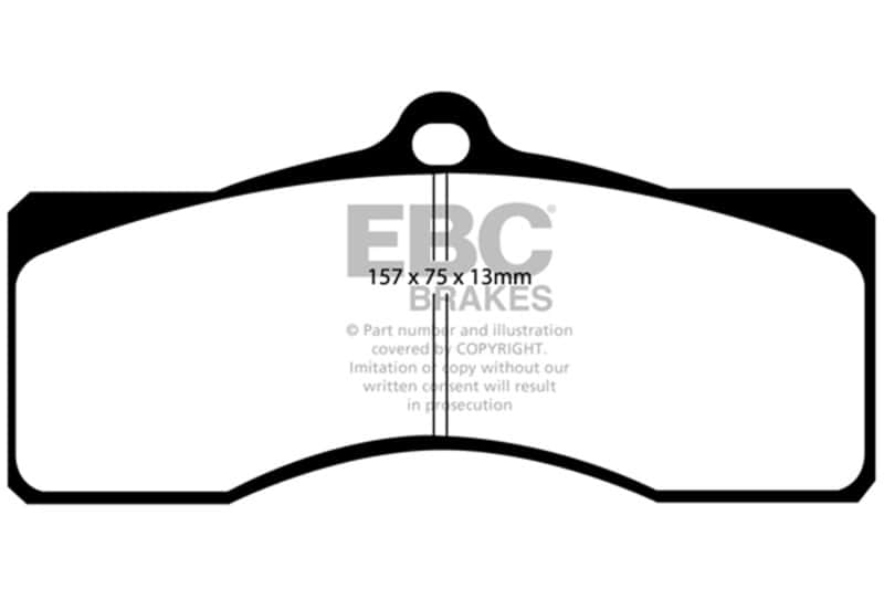 EBC — EBC 68-69 Chevrolet Camaro (1st Gen) 4.9 Yellowstuff Front Brake Pads
Disc Brake Pad - view 1