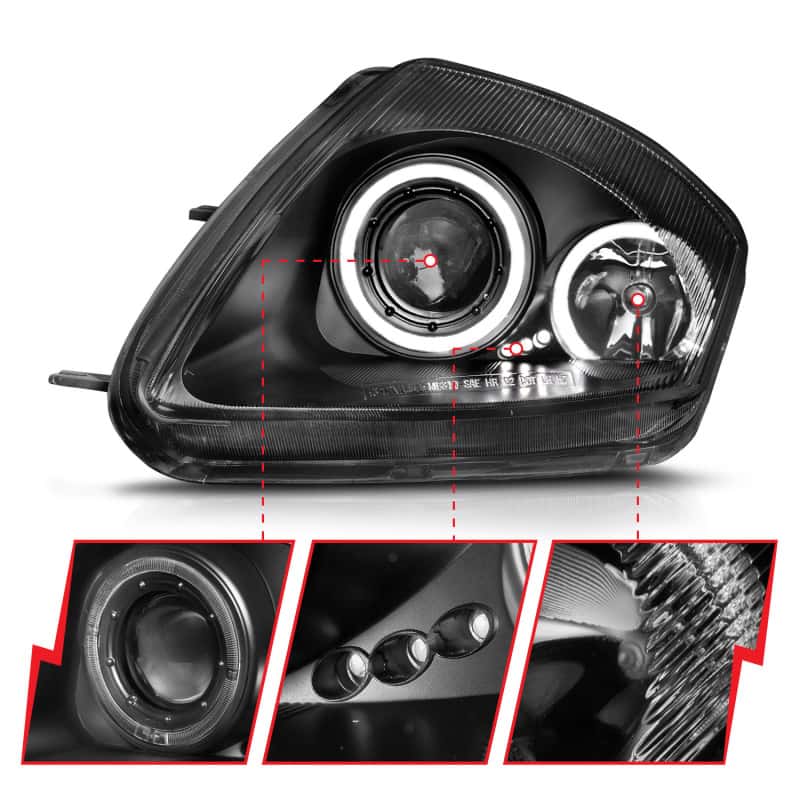 ANZO — ANZO 2000-2005 Mitsubishi Eclipse Projector Headlights w/ Halo Black
Head Light Set
HdLtSet - view 10