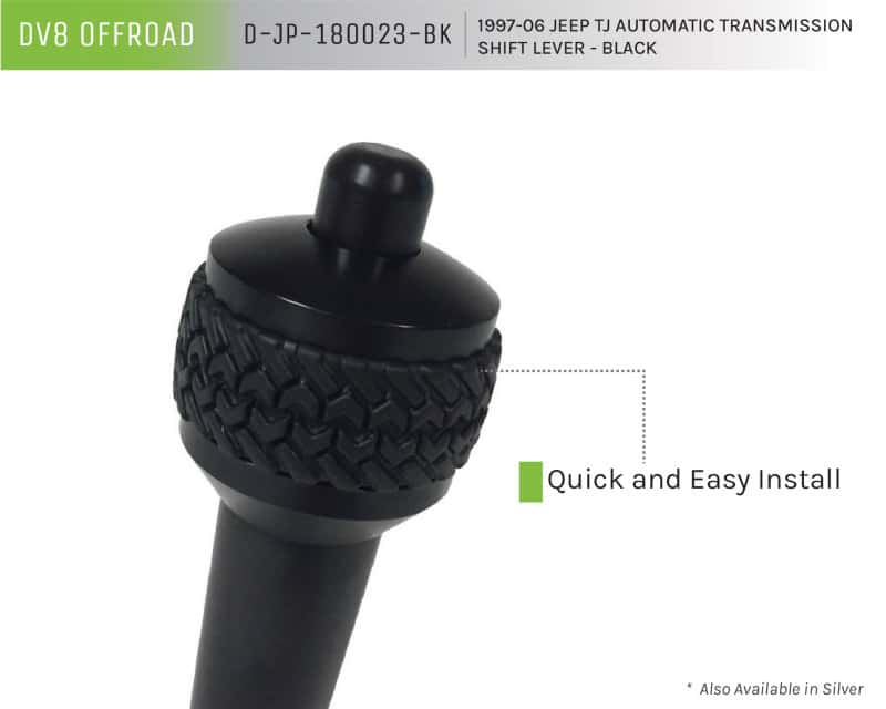 DV8 Offroad — DV8 Offroad 1997-06 Jeep TJ Auto Shift Lever Black
Shift Knob - view 3