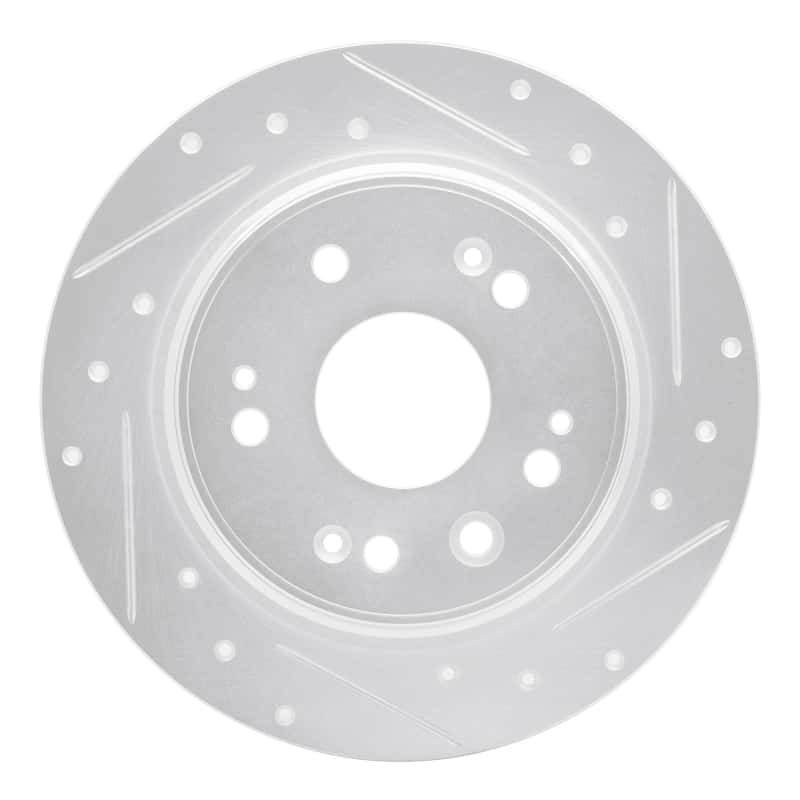 R1 Concepts — R1 02-04 Honda CR-V Rear Right Drilled & Slotted Silver Brake Rotor
R1 Brake Rotor Drill - view 1
