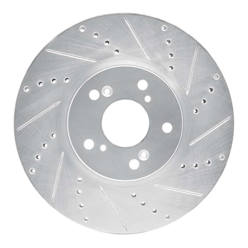 R1 Concepts — R1 04-08 Acura TL Front Right Drilled & Slotted Silver Brake Rotor
R1 Brake Rotor Drill - view 1
