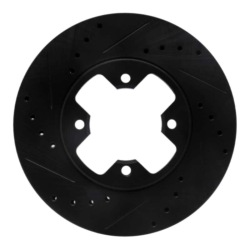 R1 Concepts — R1 79-83 Nissan 280ZX Front Left Drilled & Slotted Black Brake Rotor
R1 Brake Rotor Drill - view 1
