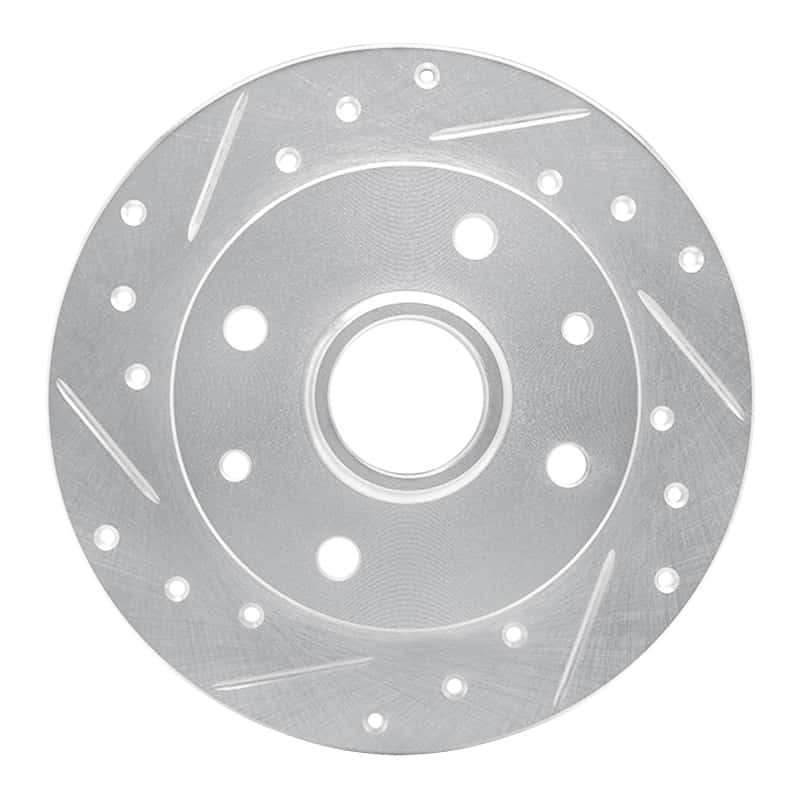 R1 Concepts — R1 81-85 Mazda RX-7 Rear Left Drilled & Slotted Silver Brake Rotor
R1 Brake Rotor Drill - view 1