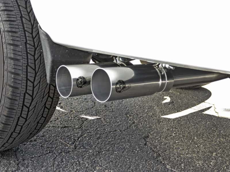 aFe — aFe Rebel Series CB 3in Middle Side Exit SS Exht w/Polish Tips 09-16 Chevy Silverado/GMC Sierra 1500
Cat-Back Exhaust - view 6
