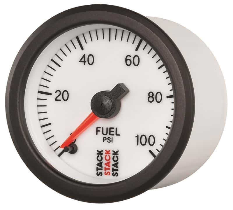 AutoMeter — Autometer Stack 52mm 0-100 PSI 1/8in NPTF Male Pro Stepper Motor Fuel Pressure Gauge - White
Ga FP Stpr W 100psi - view 2