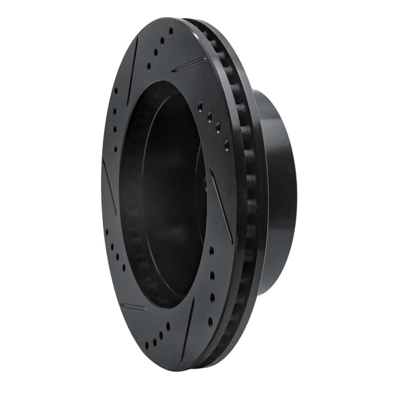 R1 Concepts — R1 99-06 Jeep Wrangler Front Right Drilled & Slotted Black Brake Rotor
R1 Brake Rotor Drill - view 4