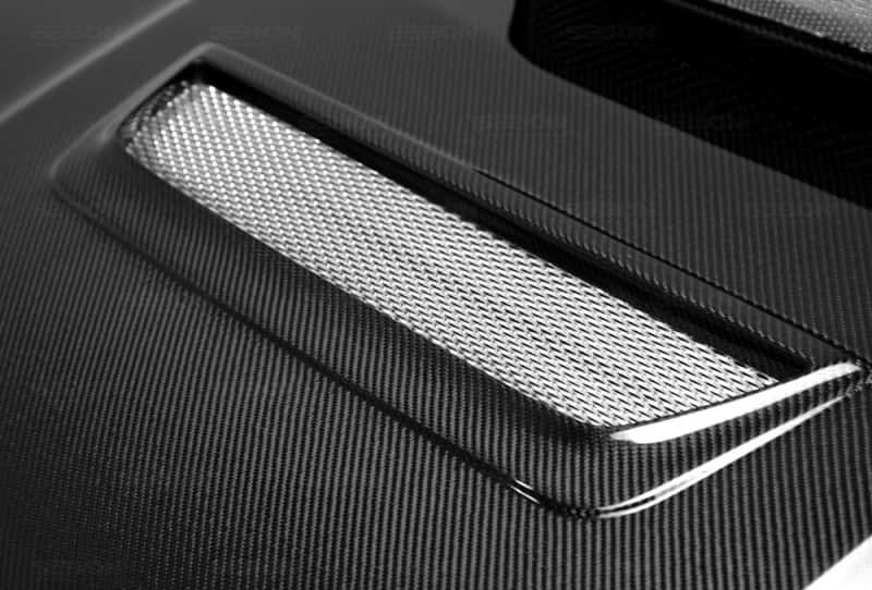 Seibon — Seibon 04-05 Subaru WRX/STi RC Carbon Fiber Hood - view 4