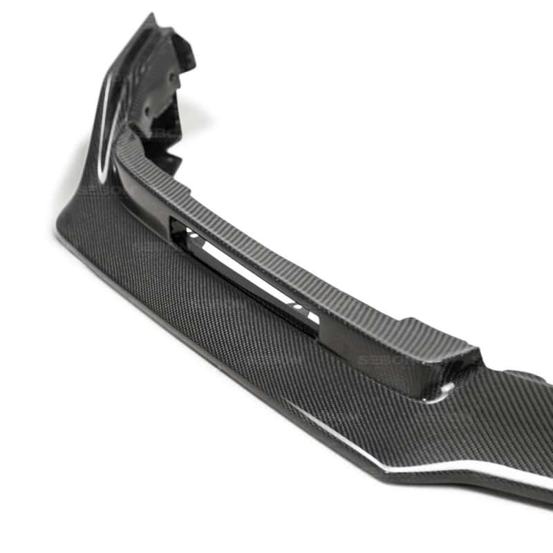 Seibon — Seibon 2017 Honda Civic Type-R TA-Style Gloss Carbon Fiber Front Bumper Lip - view 4