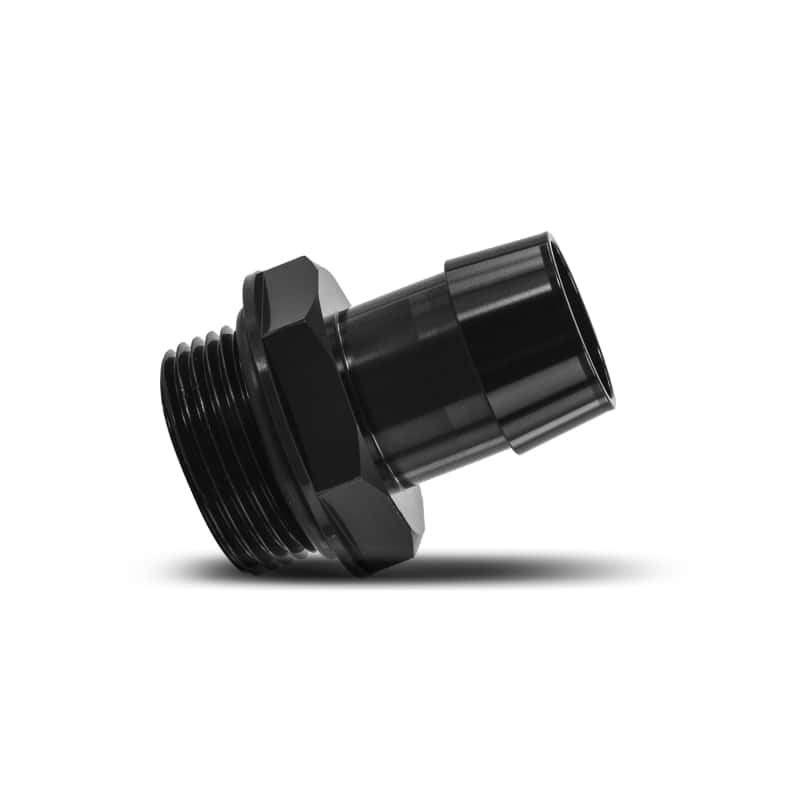 Mishimoto — Mishimoto -16ORB to 1in. Hose Barb Aluminum Fitting - Black
Fitting - view 2