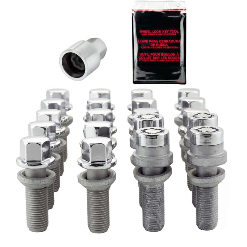 McGard — McGard 5 Lug Hex Install Kit w/Locks (Radius Seat Bolt) M14X1.5 / 17mm Hex / 35.4mm Shank L - Chrome - view 5