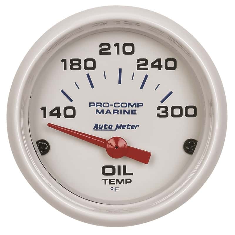 AutoMeter — Autometer Marine White Ultra-Lite 2-1/16in Electric Oil Temperature Gauge 140-300 Deg F
GA 2" OT 300F E MW - view 1