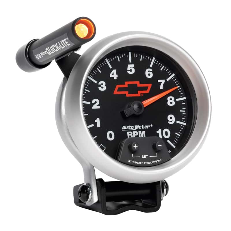 AutoMeter — Autometer GM Red Bowtie Black 3-3/4in 0-10000 RPM Pedestal Mount Tachometer Quick-Lite
3-3/8" TACH, 10,000 - view 17