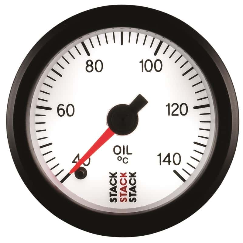 AutoMeter — Autometer Stack 52mm 40-140 Deg C 1/8in NPTF Male Pro Stepper Motor Oil Temp Gauge - White
Ga OT ProStpr W 140C - view 4