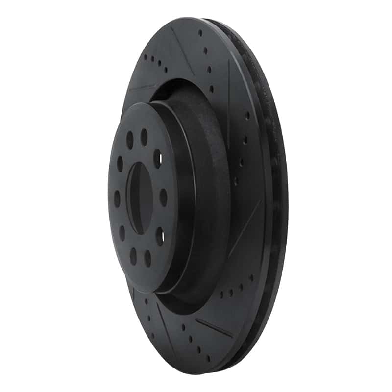 R1 Concepts — R1 2017-2024 Maserati Ghibli Rear Right Drilled & Slotted Black Brake Rotor
R1 Brake Rotor Drill - view 2