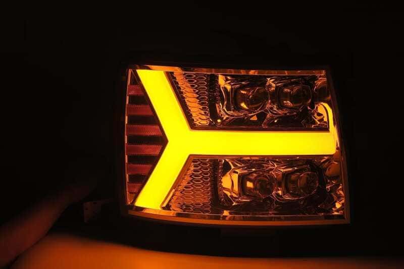 AlphaRex — AlphaRex 07-13 Chevy 1500HD NOVA LED Proj Headlights Plank Style Chrm w/Activ Light/Seq Signal
Projector Headlights - view 5
