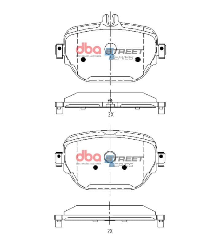 DBA — DBA 19-20 Mercedes-Benz AMG GT 53 (w/Iron Rotor) Rear Street Series Brake Pads
Brake Pad - view 2