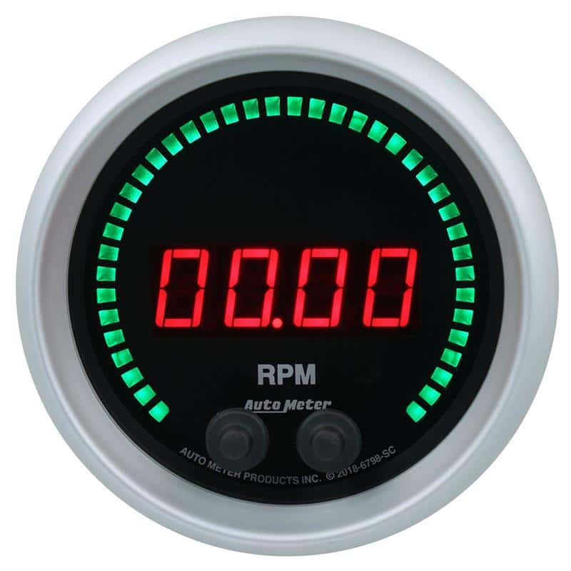 AutoMeter — Autometer 85.7mm Black 0-16K RPM Tachometer Sport-Comp Elite Digital Gauge - view 1