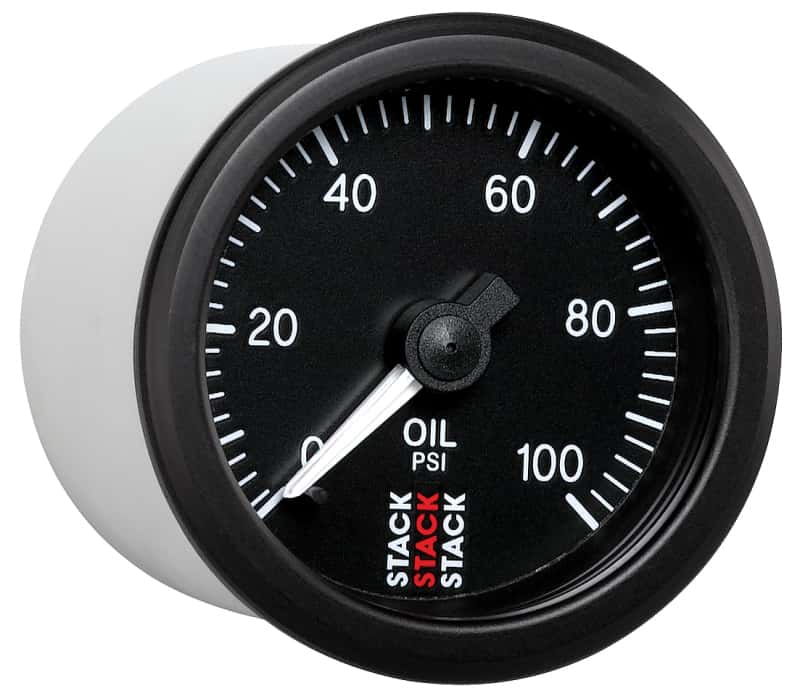 AutoMeter — Autometer Stack 52mm 0-100 PSI 1/8in NPTF (M) Mechanical Oil Pressure Gauge - Black
Ga OP Mech Bk 100psi - view 5