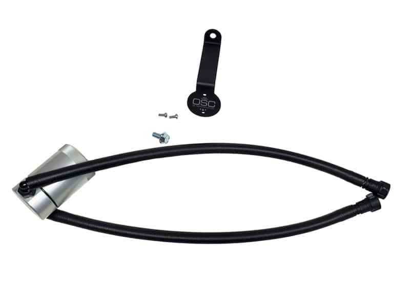 J&L — J&L 20-26 Chevy Silverado/GMC Sierra 2500/3500 6.6L Drivers Side Oil Separator 3.0 - Clear Anodi
Oil Separator - view 1