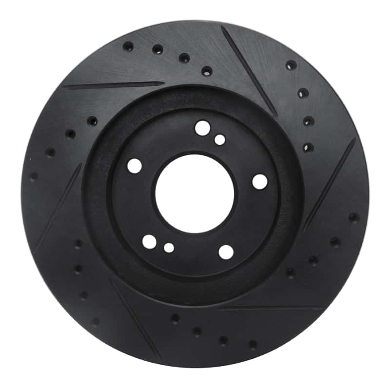 R1 Concepts — R1 99-01 Infiniti I30 Front Left Drilled & Slotted Black Brake Rotor
R1 Brake Rotor Drill - view 5