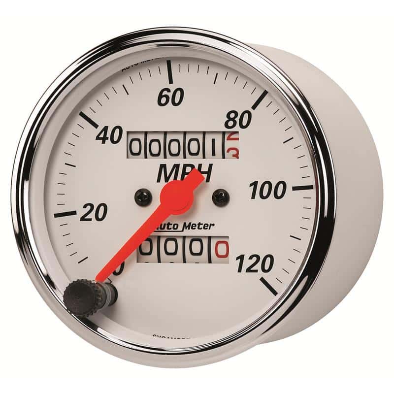 AutoMeter — Autometer Arctic White 3-1/8in 0-120 MPH Mechanical Speedometer Gauge
3-1/8" SPD MECH AW - view 3