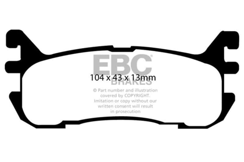 EBC — EBC 94-01 Mazda Miata MX5 1.8L Bluestuff Rear Brake Pads
Disc Brake Pad - view 5