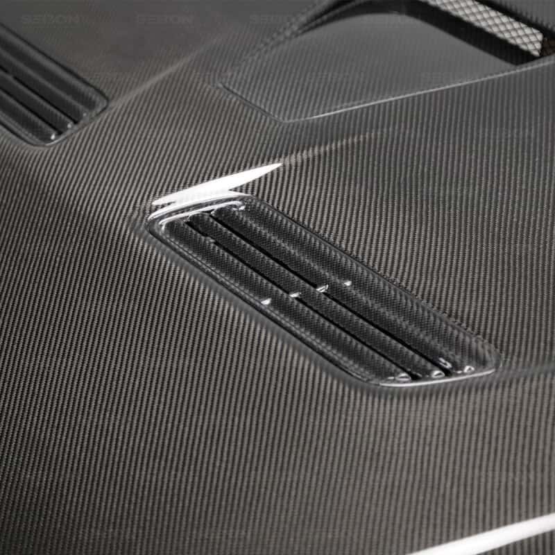 Seibon — Seibon 08-12 Mitsubishi Evo X OEM style Carbon Fiber Hood - view 8