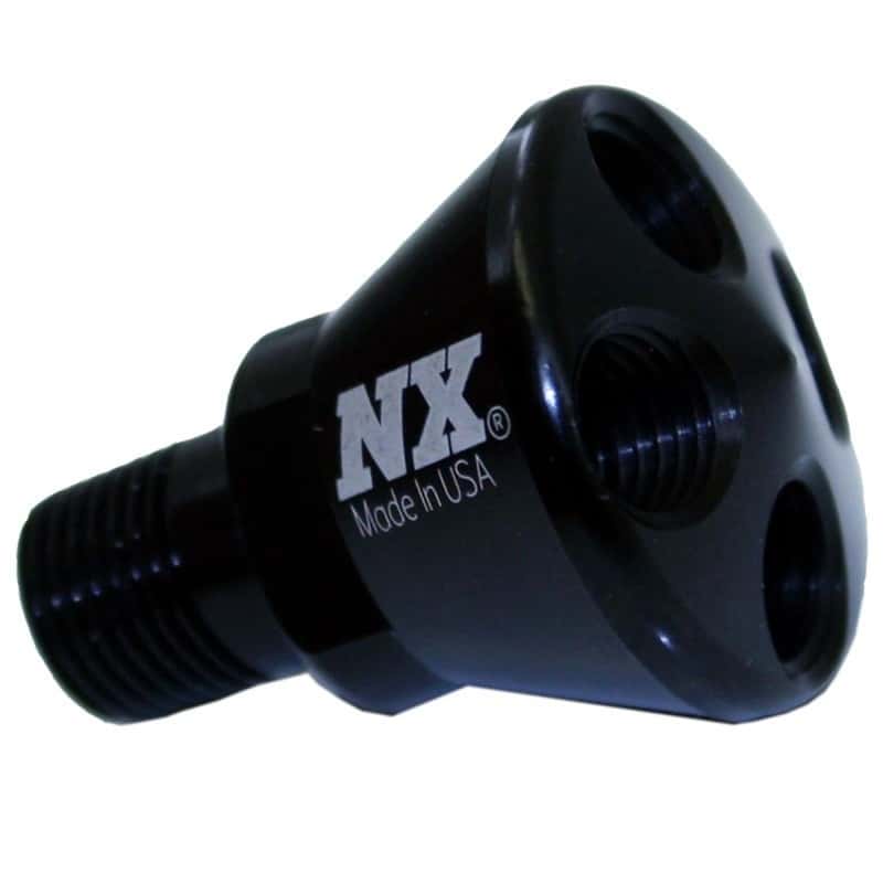 Nitrous Express — Nitrous Express 4 Port Micro Showerhead Distribution Block - Black
Distribution Block
N2ODstributionBlk - view 1