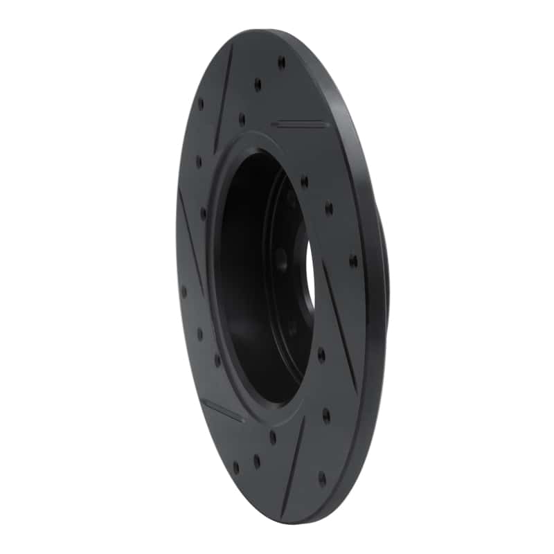 R1 Concepts — R1 13-19 Fiat 500E Rear Right Drilled & Slotted Black Brake Rotor
R1 Brake Rotor Drill - view 4