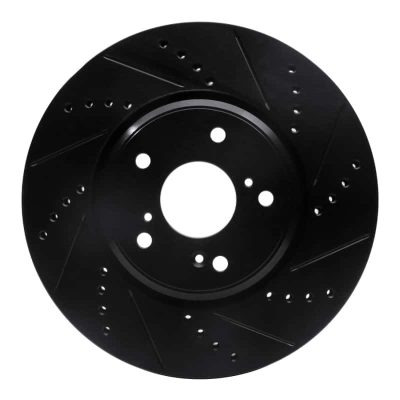 R1 Concepts — R1 16-22 Acura ILX Front Right Drilled & Slotted Black Brake Rotor
R1 Brake Rotor Drill - view 1