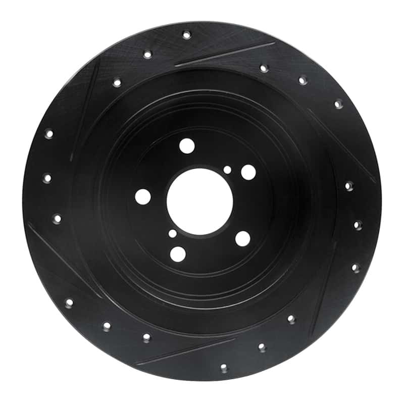 R1 Concepts — R1 00-06 Subaru BAJA Rear Right Drilled & Slotted Black Brake Rotor
R1 Brake Rotor Drill - view 5