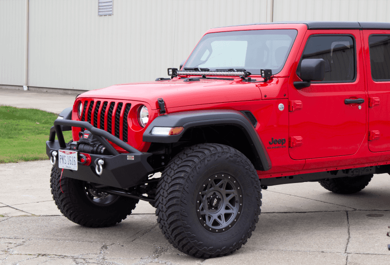 Fishbone Offroad — Fishbone Offroad 2018+ Jeep Wrangler JL - Black Aluminum Hawse Fairlead License Plate Mount - view 5