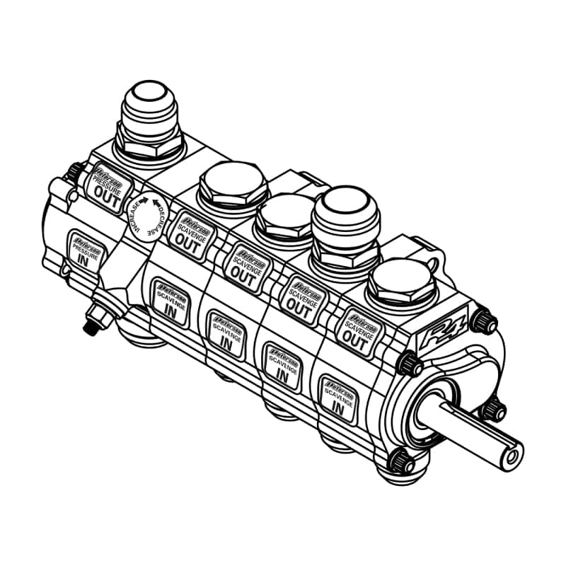 Peterson Fluid Systems — Peterson Fluid Systems R4 5-Stage Oil Pump - BH - HV - Rear Drive
R4 Oil Pump 5 Stage - view 3