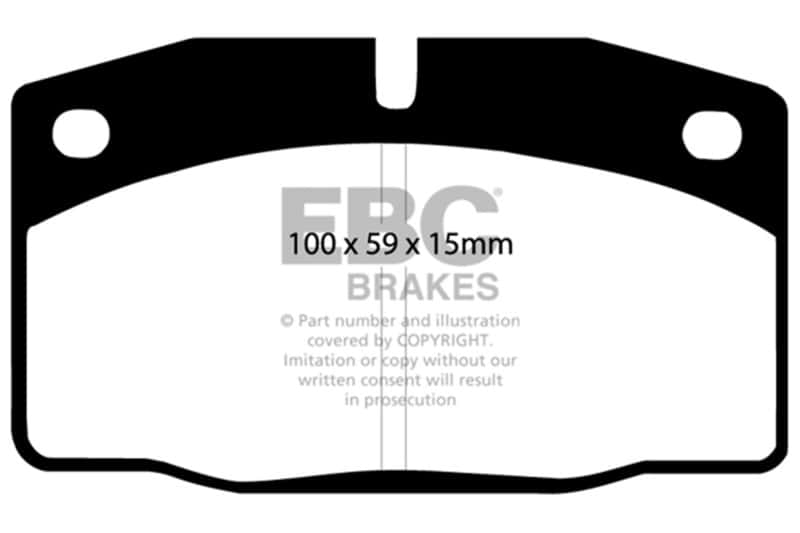 EBC — EBC 89-95 Lotus Elan (M100) 1.6 Turbo Ultimax2 Front Brake Pads
Disc Brake Pad - view 1