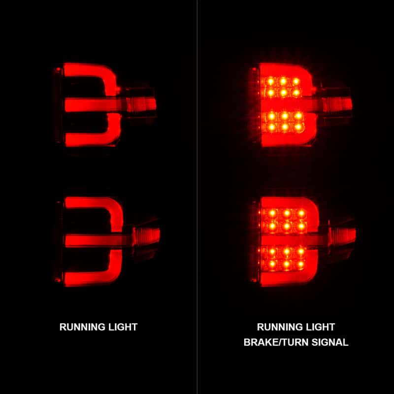 ANZO — ANZO 15-19 Chevy Silverado 2500HD/3500HD (Halgn Only) LED Tail Lights w/Black Light Bar & Clear Lens - view 9