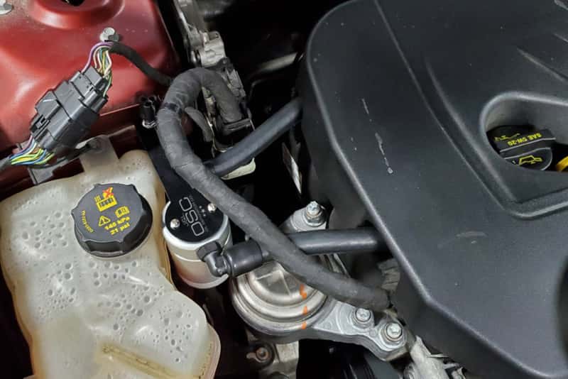 J&L — J&L 13-19 Ford Fusion 1.5L EcoBoost Oil Separator 3.0 Passenger Side - Clear Anodized
Oil Separator - view 3