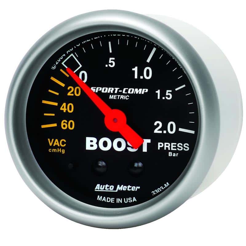 AutoMeter — Autometer Sport-Comp 52mm 60cm/HG -2.0 Bar Mechanical Boost Gauge
2" BOOST-VAC, 60 Cm - view 4