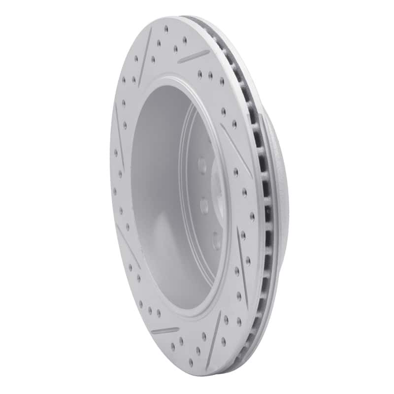 R1 Concepts — R1 03-11 Lincoln Town Car Rear Right Drilled & Slotted Geo-Carbon Rotor - view 4