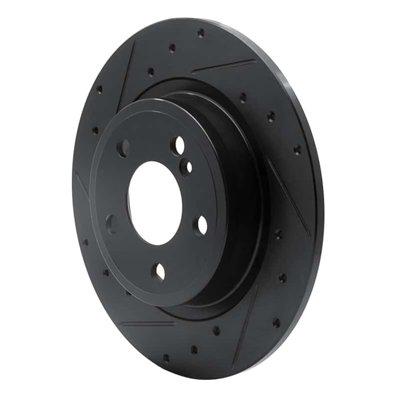 R1 Concepts — R1 14-20 Infiniti QX30 Rear Left Drilled & Slotted Black Brake Rotor
R1 Brake Rotor Drill - view 2