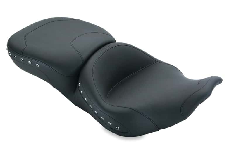 Mustang Motorcycle — Mustang 97-07 Harley Rd King, 06-07 Str Glide, 00-05 Eagle Touring 1PC Seat w/Studs - Black - view 1