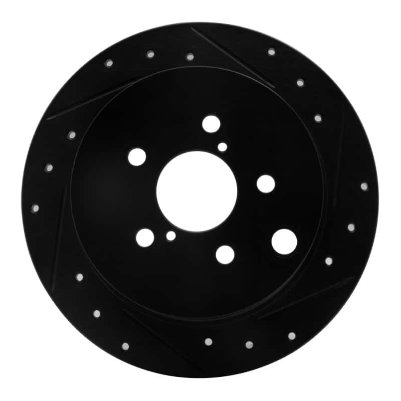 R1 Concepts — R1 12-23 Subaru XV Crosstrek Rear Right Drilled & Slotted Black Brake Rotor
R1 Brake Rotor Drill - view 1