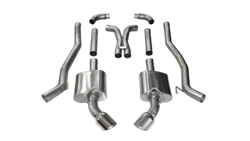 CORSA Performance — Corsa 2011-2015 Chevrolet Camaro SS 6.2L V8 Manual Polished Xtreme 3in Cat-Back
Exhaust - view 1