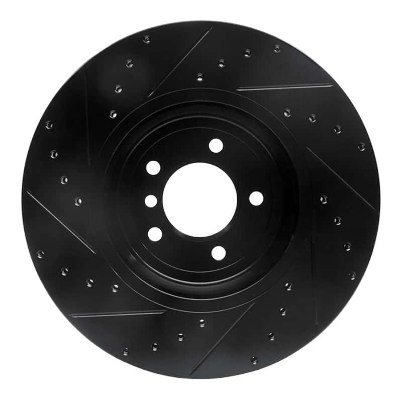 R1 Concepts — R1 04-10 BMW 650I Convertible Front Right Drilled & Slotted Black Brake Rotor
R1 Brake Rotor Drill - view 5
