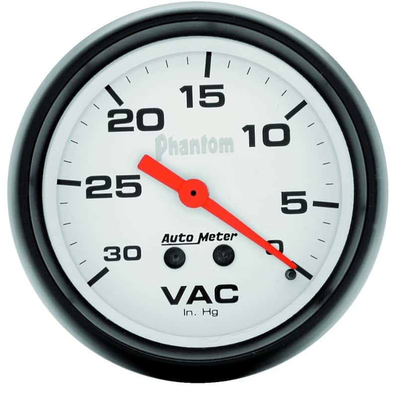 AutoMeter — Autometer Phantom 2 5/8in Phantom Mechanical Vacuum Gauge
2-5/8" VACUUM, 30 IN - view 1
