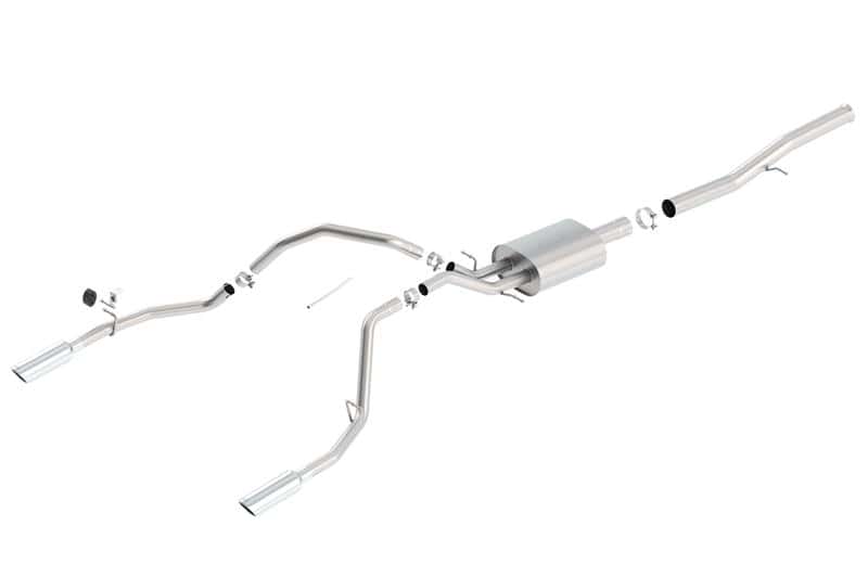 Borla — Borla 14 Silv/Sierra 1500 EC Std/CC Short 143.5in WB Touring Single Split Rear Exit Cat-Back Exhaust
Cat-Back System
ExhstSysKt - view 2