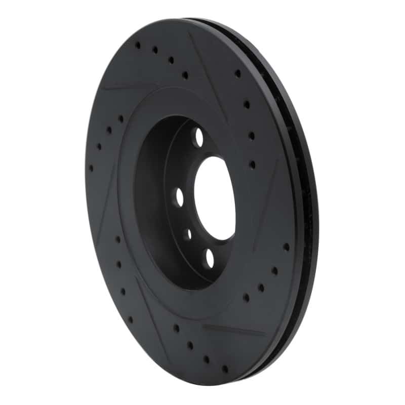 R1 Concepts — R1 98-15 Volkswagen Beetle Front Left Drilled & Slotted Black Brake Rotor
R1 Brake Rotor Drill - view 4