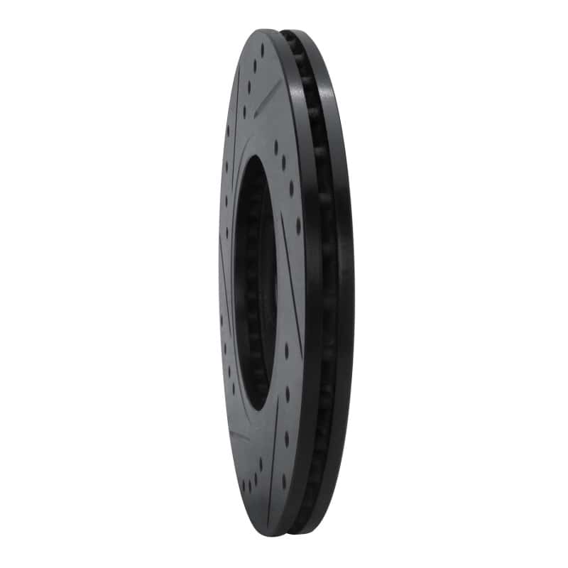R1 Concepts — R1 1984-1989 Nissan 300ZX Front Right Drilled & Slotted Black Brake Rotor
R1 Brake Rotor Drill - view 4