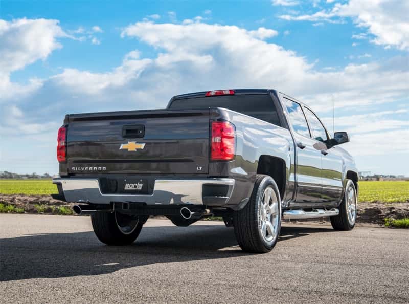 Borla — Borla 14 Silv/Sierra 1500 C/B Touring Exhaust /2.75in in Muffler 2.25inout 4inTIp SS Rear Exit
Cat-Back System
ExhstSysKt - view 6
