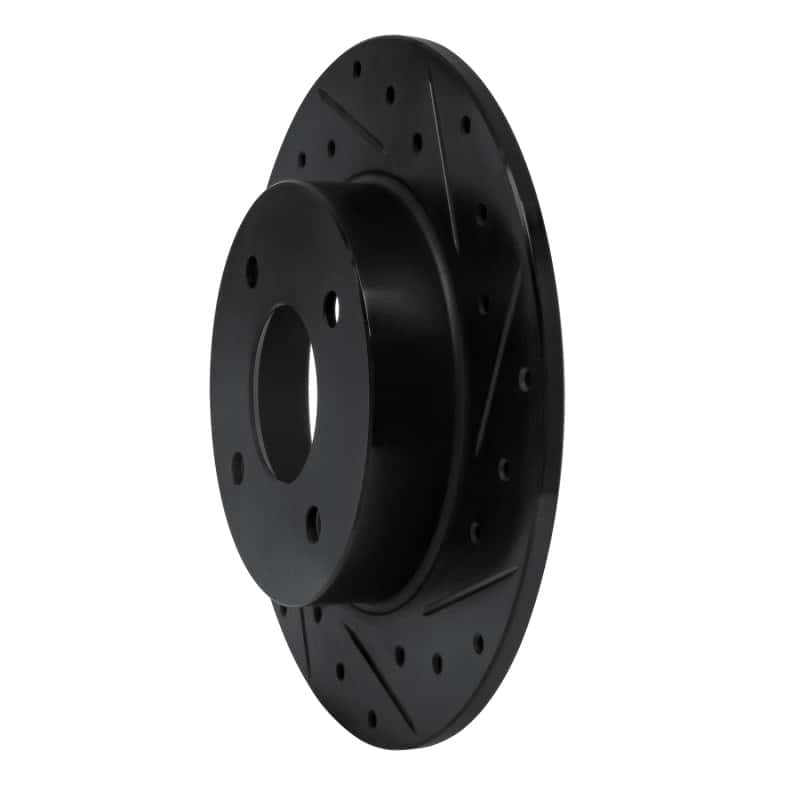 R1 Concepts — R1 04-06 Nissan Sentra Rear Right Drilled & Slotted Black Brake Rotor
R1 Brake Rotor Drill - view 2